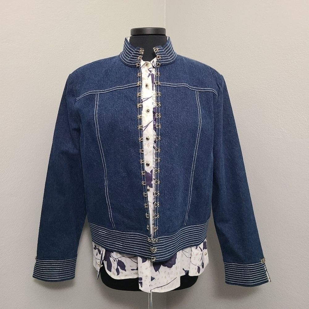St. John Collection Marie Gray Blouse Jacket SJ83